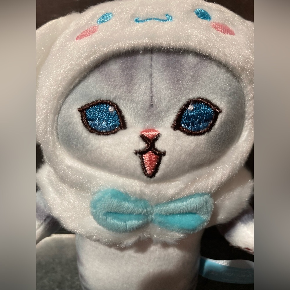 🐶 🐱 17cm Sanrio Mofusand Cat Cross-Dressing Cinnamoroll White Puppy Plush Doll - Picture 3 of 9